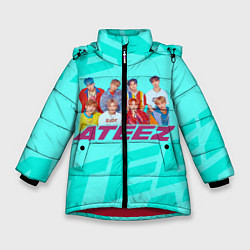 Куртка зимняя для девочки Ateez, цвет: 3D-красный