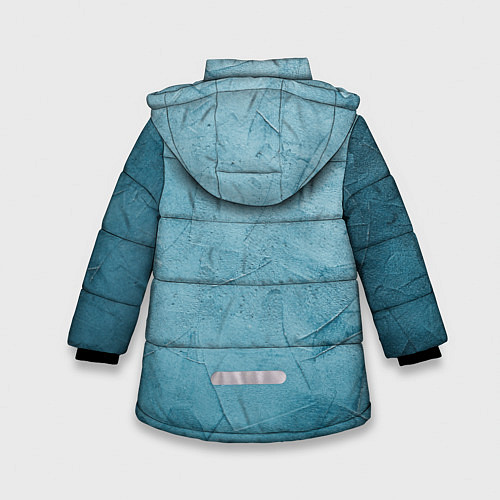 Зимняя куртка для девочки Оттенки синего / 3D-Черный – фото 2