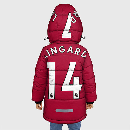 Зимняя куртка для девочки Lingard Manchester United / 3D-Красный – фото 4