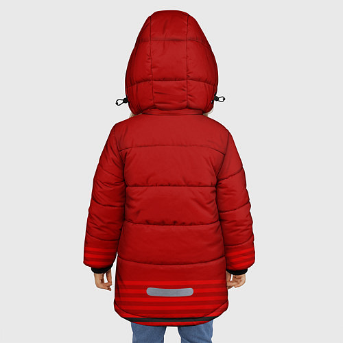 Зимняя куртка для девочки Demon Slayer / 3D-Красный – фото 4