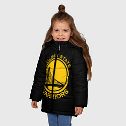 Куртка зимняя для девочки GOLDEN STATE WARRIORS, цвет: 3D-черный — фото 2