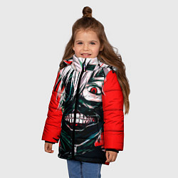 Куртка зимняя для девочки Токийский Гуль, цвет: 3D-красный — фото 2