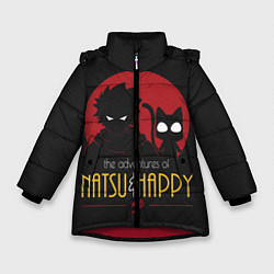 Куртка зимняя для девочки Хвост Феи Natsu i Happy, цвет: 3D-красный