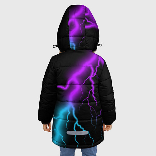Зимняя куртка для девочки Brawl Stars LEON / 3D-Светло-серый – фото 4