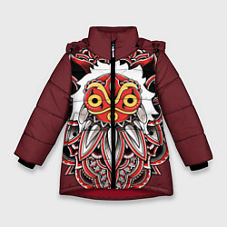Куртка зимняя для девочки Принцесса Мононоке, цвет: 3D-красный