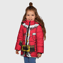 Куртка зимняя для девочки Санта, цвет: 3D-черный — фото 2