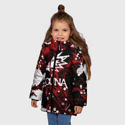 Куртка зимняя для девочки Louna, цвет: 3D-красный — фото 2