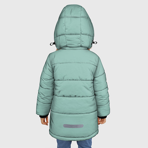 Зимняя куртка для девочки Billie Eilish Mint Art / 3D-Красный – фото 4