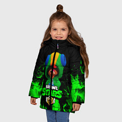 Куртка зимняя для девочки Brawl Stars LEON, цвет: 3D-светло-серый — фото 2
