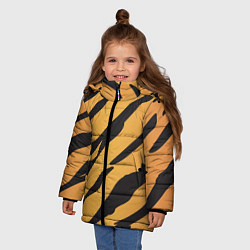 Куртка зимняя для девочки Кошачий окрас, цвет: 3D-светло-серый — фото 2