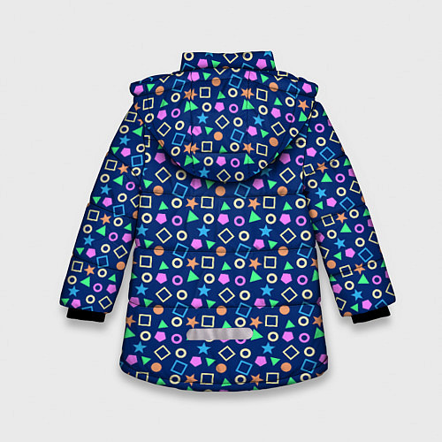 Зимняя куртка для девочки Весёлые фигурки / 3D-Черный – фото 2
