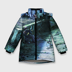 Куртка зимняя для девочки Сталкер 2021, цвет: 3D-светло-серый