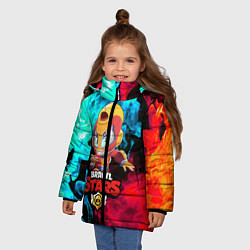 Куртка зимняя для девочки BRAWL STARS MAX, цвет: 3D-светло-серый — фото 2