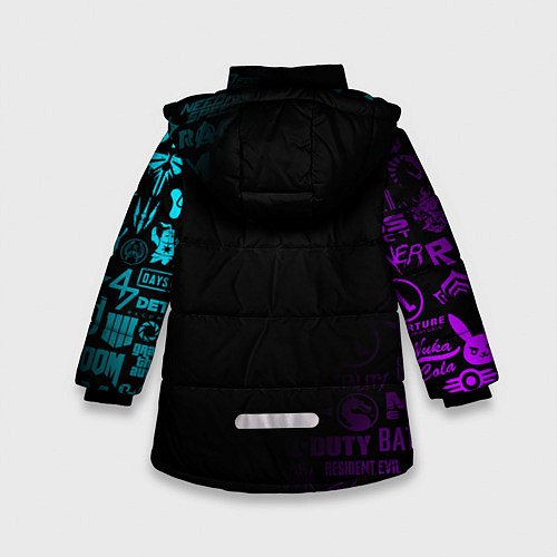 Зимняя куртка для девочки BRAWL STARS SALLY LEON / 3D-Черный – фото 2