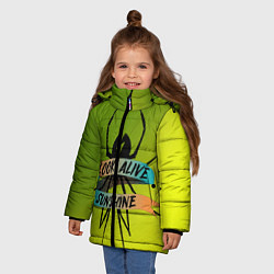 Куртка зимняя для девочки Look alive sunshine, цвет: 3D-черный — фото 2