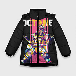 Куртка зимняя для девочки Apex Legends Octane, цвет: 3D-черный