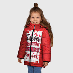 Куртка зимняя для девочки Звучит идеально, цвет: 3D-черный — фото 2