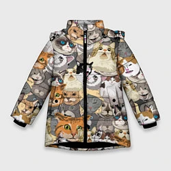 Зимняя куртка для девочки ALL CATS MEMES
