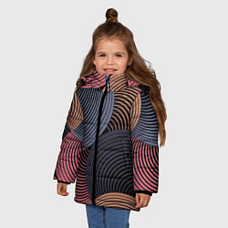 Куртка зимняя для девочки Абстрактный узор, цвет: 3D-красный — фото 2