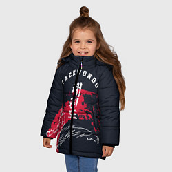 Куртка зимняя для девочки Тхэквондо, цвет: 3D-черный — фото 2