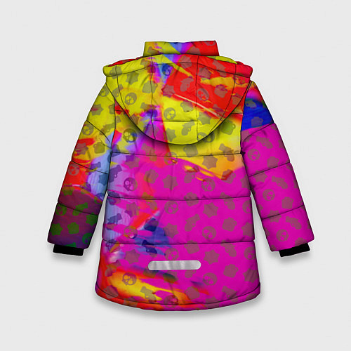 Зимняя куртка для девочки BRAWL STARS LEON / 3D-Черный – фото 2