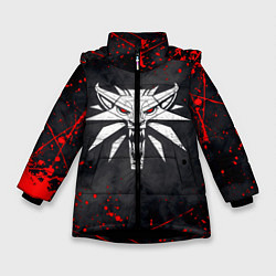 Куртка зимняя для девочки ВЕДЬМАК, цвет: 3D-черный