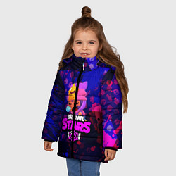 Куртка зимняя для девочки BRAWL STARS:СЭНДИ, цвет: 3D-светло-серый — фото 2