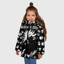 Куртка зимняя для девочки Король и Шут Анархия, цвет: 3D-черный — фото 2