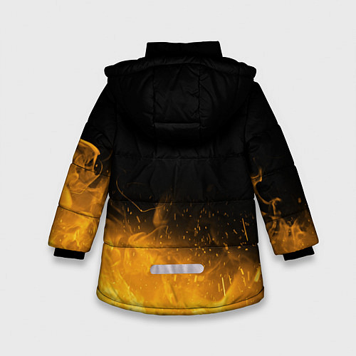 Зимняя куртка для девочки Ведьмак / 3D-Черный – фото 2