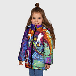 Куртка зимняя для девочки CS GO HYPERBEAST, цвет: 3D-черный — фото 2