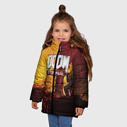 Куртка зимняя для девочки DOOM eternal 2020, цвет: 3D-светло-серый — фото 2