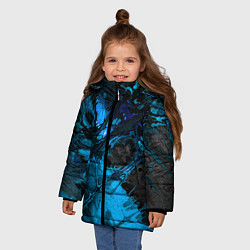Куртка зимняя для девочки Nu abstracts art, цвет: 3D-черный — фото 2
