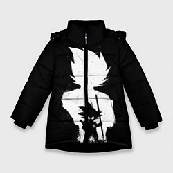 Куртка зимняя для девочки Mini Dragon Ball, цвет: 3D-черный