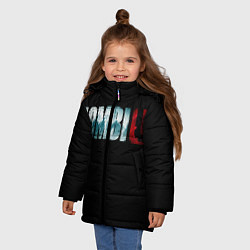 Куртка зимняя для девочки Zombiu, цвет: 3D-черный — фото 2