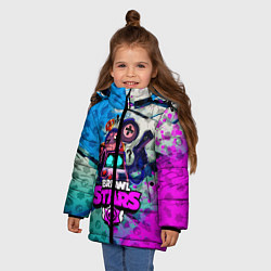 Куртка зимняя для девочки BRAWL STARS 8 BIT, цвет: 3D-черный — фото 2