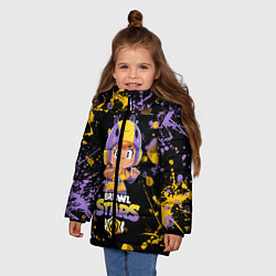 Куртка зимняя для девочки BRAWL STARS BEA, цвет: 3D-черный — фото 2