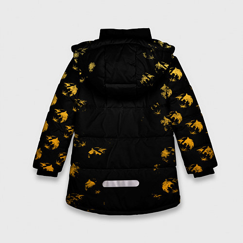 Зимняя куртка для девочки Ведьмак Сериал / 3D-Черный – фото 2