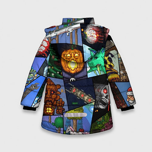 Зимняя куртка для девочки Terraria / 3D-Черный – фото 2