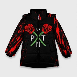 Куртка зимняя для девочки Payton Moormeie - тикток, цвет: 3D-черный