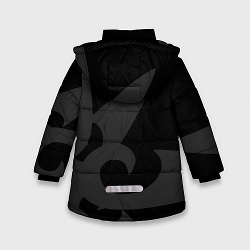 Зимняя куртка для девочки Король и Шут / 3D-Черный – фото 2