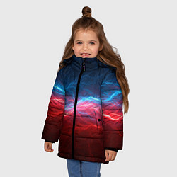 Куртка зимняя для девочки Огонь и лёд, цвет: 3D-светло-серый — фото 2