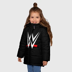 Куртка зимняя для девочки WWE, цвет: 3D-черный — фото 2