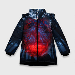 Куртка зимняя для девочки Demogorgon Stranger Things, цвет: 3D-черный