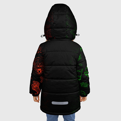 Зимняя куртка для девочки CONOR McGREGOR / 3D-Красный – фото 4