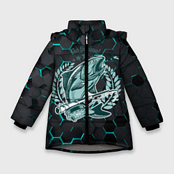 Куртка зимняя для девочки Go Fishing!, цвет: 3D-светло-серый