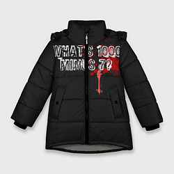 Куртка зимняя для девочки Whats 1000 Minus 7?, цвет: 3D-светло-серый