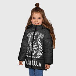 Куртка зимняя для девочки Valhalla, цвет: 3D-черный — фото 2