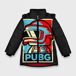 Куртка зимняя для девочки PUBG, цвет: 3D-красный