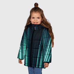 Куртка зимняя для девочки Текстура, цвет: 3D-светло-серый — фото 2