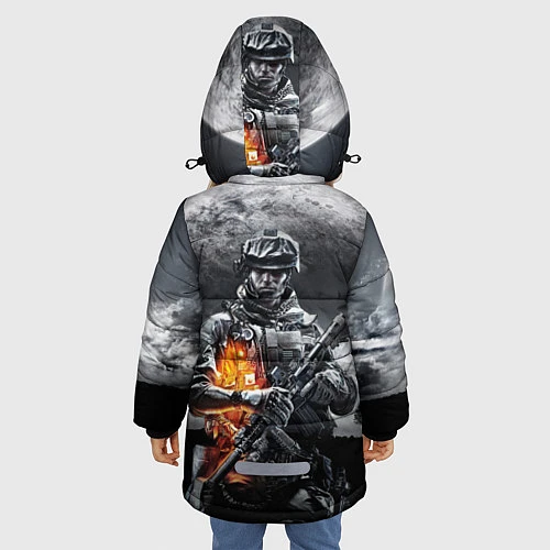 Зимняя куртка для девочки Battlefield / 3D-Красный – фото 4
